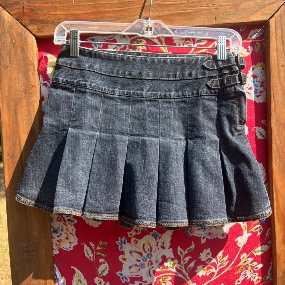 Denim Pleated Bratz Y2K Mini Skirt Size XS